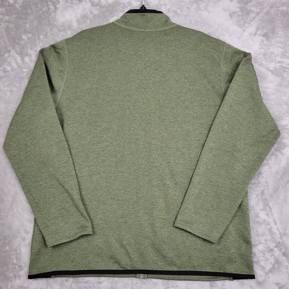 The North Face Full Zip Fleece Mens XL Olive Green Zipper Pockets Outdoor Jacket - Picture 3 of 8